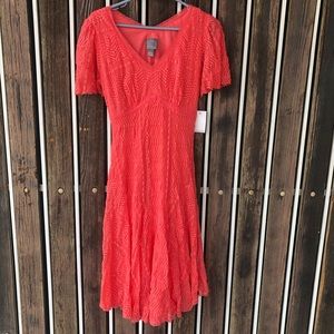 Rabbit Rabbit Rabbit Coral Midi Dress